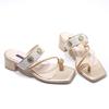 Saera Mule Square Sole Cowhide Twisted Strap 2Cm Os22M023