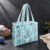 Floral Print Craft Storage Bag Portable Yarn Wide Opening for Studio