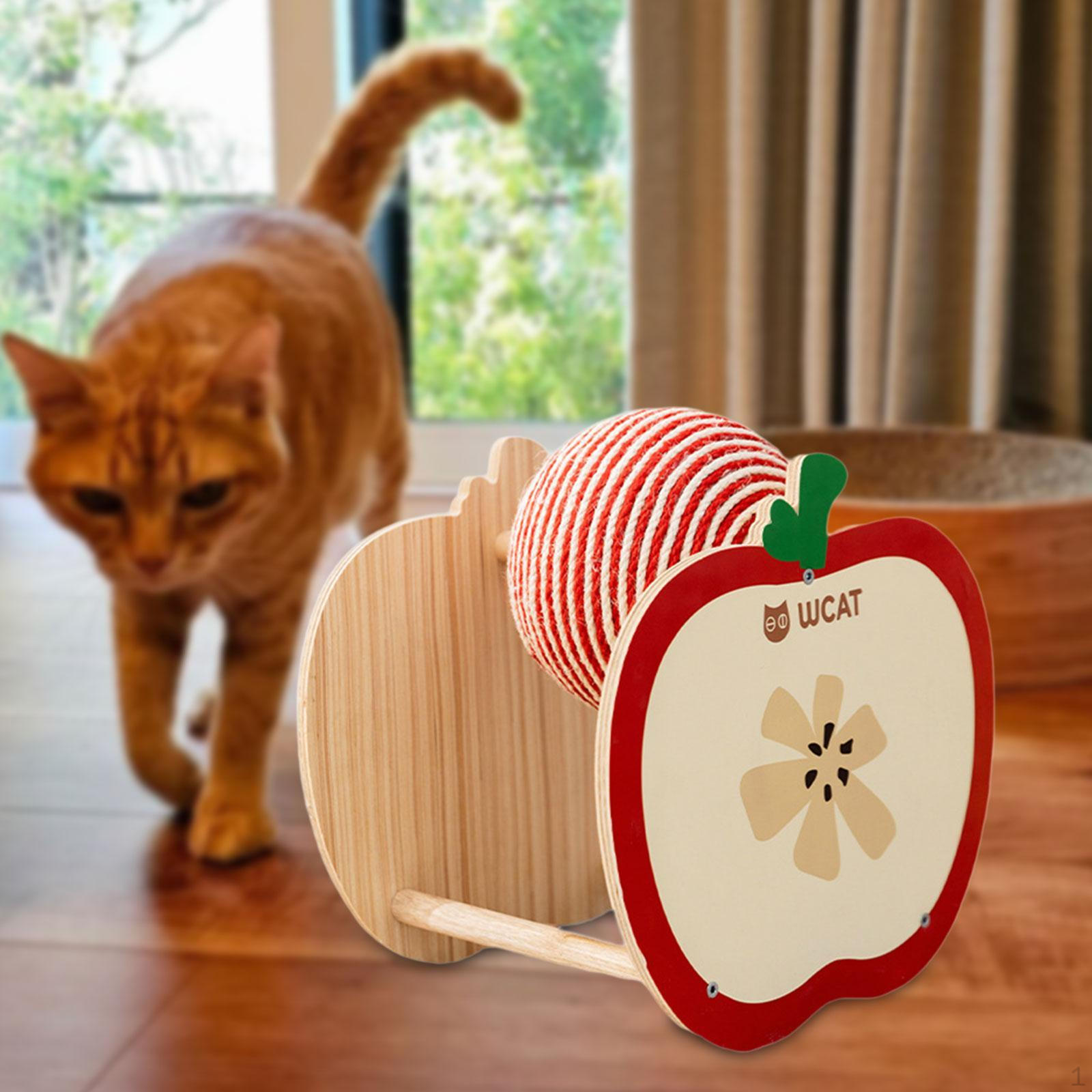 Cat Scratching Ball Scratch Toy Furniture Protector Sisal Claw Scratcher for Small