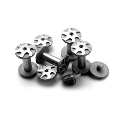 2sets DIY Knife Handle M4 Screws Material Fastening American Style Five-pointed Star Rivet 5MM/6MM