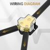 12V Stromverteilerblock Auto-Audio-Verstärker-Splitter 2-Wege 0/2/4 Gauge Ein 4/6/8 Gauge Aus Ground-Verteilerblock für Auto, Boot