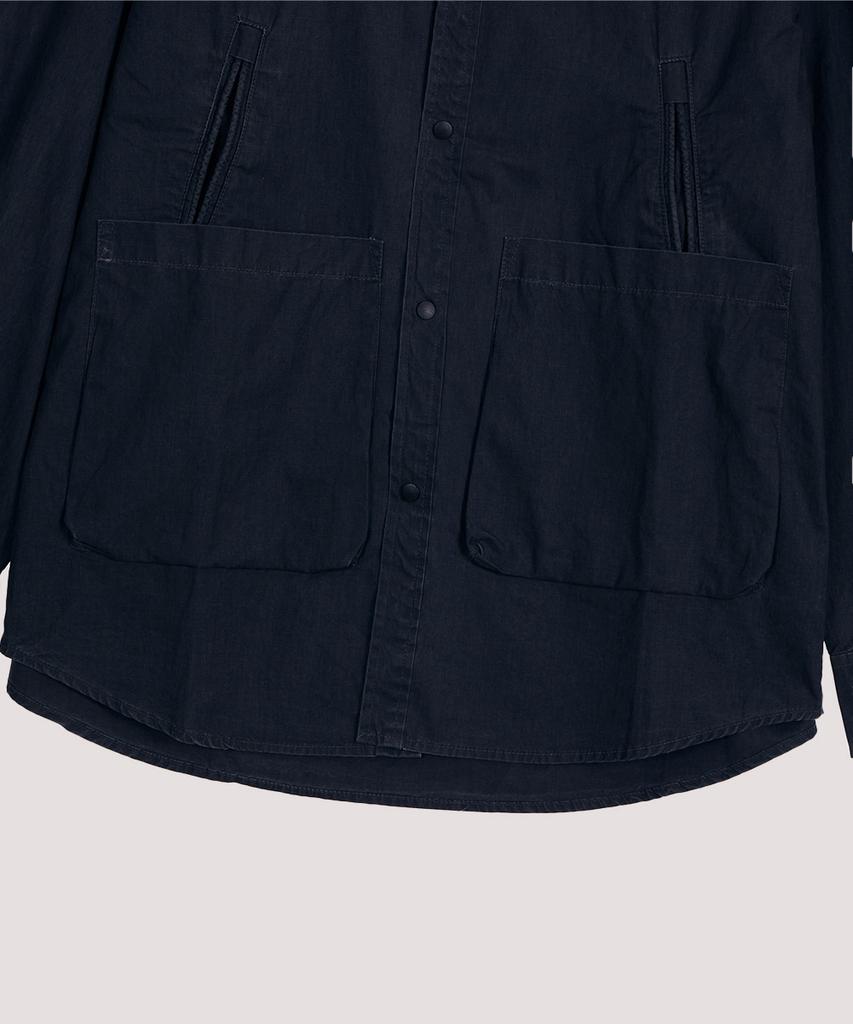 AT THE MOMENT Garment Washed Pocket Shirt Jacket_Black