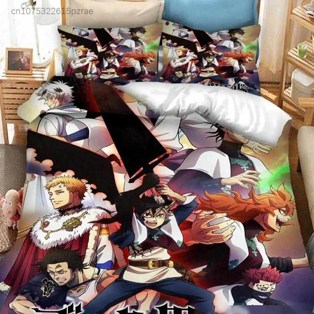 Anime Black Clover Asta Bedding Set Duvet Cover Bedroom Comforter Covers Single Twin King Size Quilt Cover Home Textile 2/3PCS