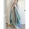 Stil chinezesc dinastiei Song Hanfu, temă de banchet de primăvară, cămașă cu mânecă mare și bretele brodate, costum zilnic pentru femei