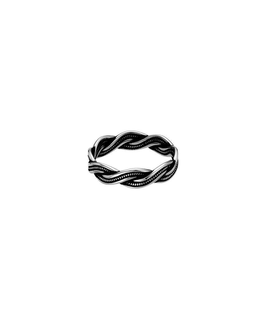 Scalettoblack Urm005 Vintage Twist Pattern Ring