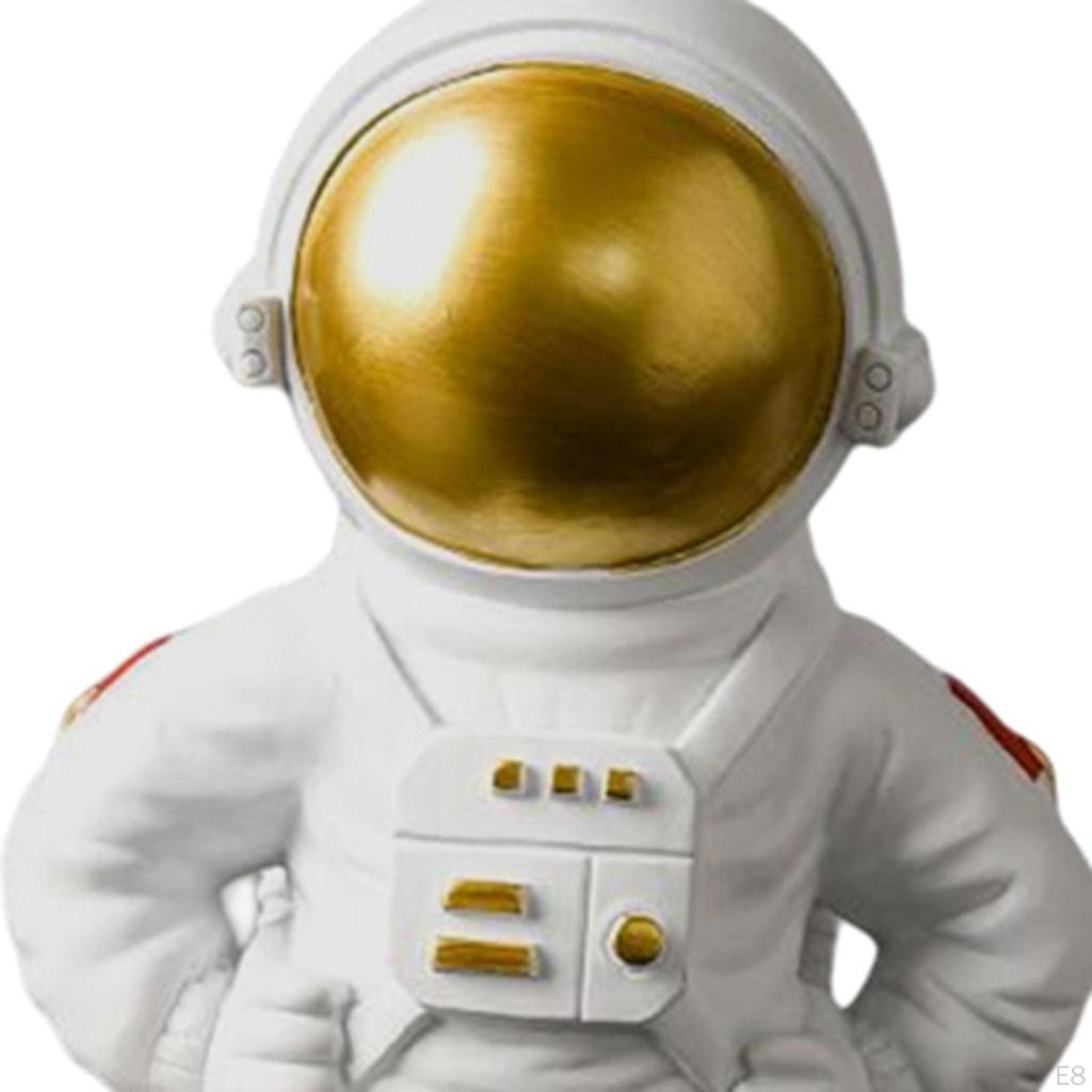 -Resin Statue Space Figure Spaceman Figurine Ornament Sculpture for Kids Room Bookshelf ,Bedroom,