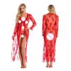 Sexy Women Secret Lingerie Transparent Ball Gowns Babydoll Evening Erotic Nightgown Temptation Long Underwear Nightdress