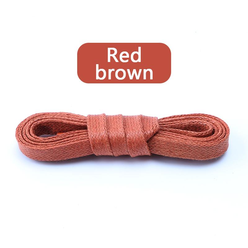 1 Pair Flat Shoelaces Waxed Cotton 0.8CM Width Waterproof Shoe Laces Unisex Boots Casual Sneakers Shoelace Leather Laces Shoes