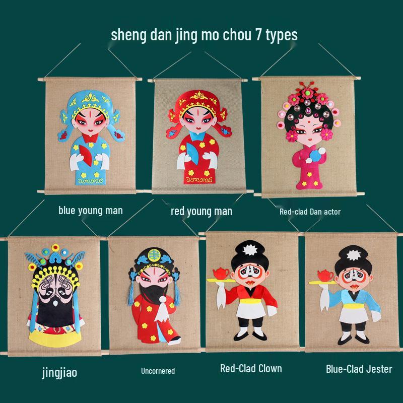 Dziecięcy Zestaw do Samodzielnego Tworzenia Masek Opery Pekińskiej: Rękodzieło na powrót do szkoły z tutorialem