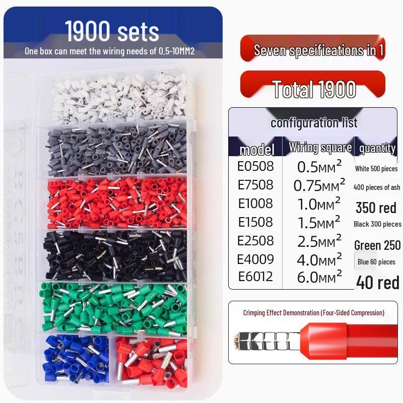 VE-Klemmen-Crimpzangen-Set - HSC8 Hochkohlenstoffstahl Langlebige Elektrikerzangen