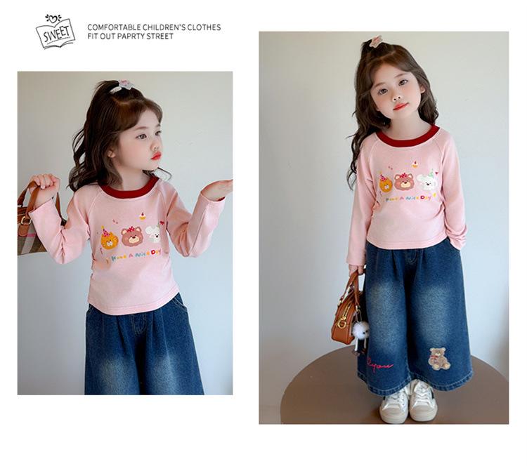 Girls' Stylish Long-Sleeve Base Layer T-Shirt for Spring & Autumn 2025
