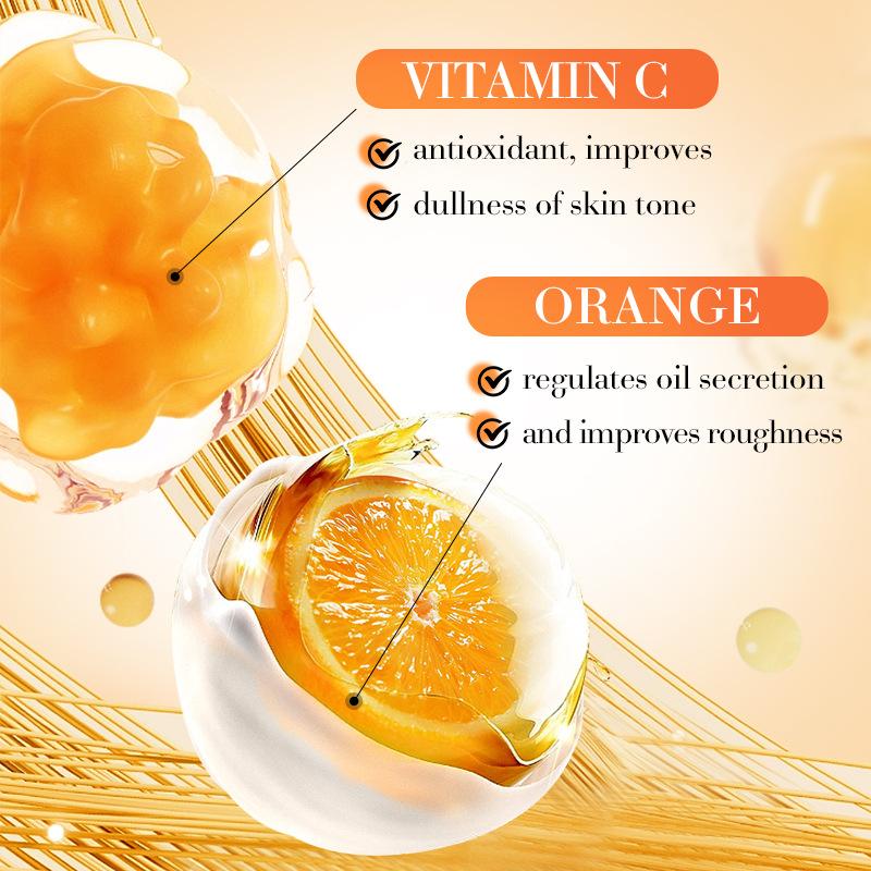 Luxusná šesťdielna súprava s vitamínom C na bielenie a rozjasnenie pleti, Hydratačný, regeneračný a protivráskový set produktov starostlivosti o pleť