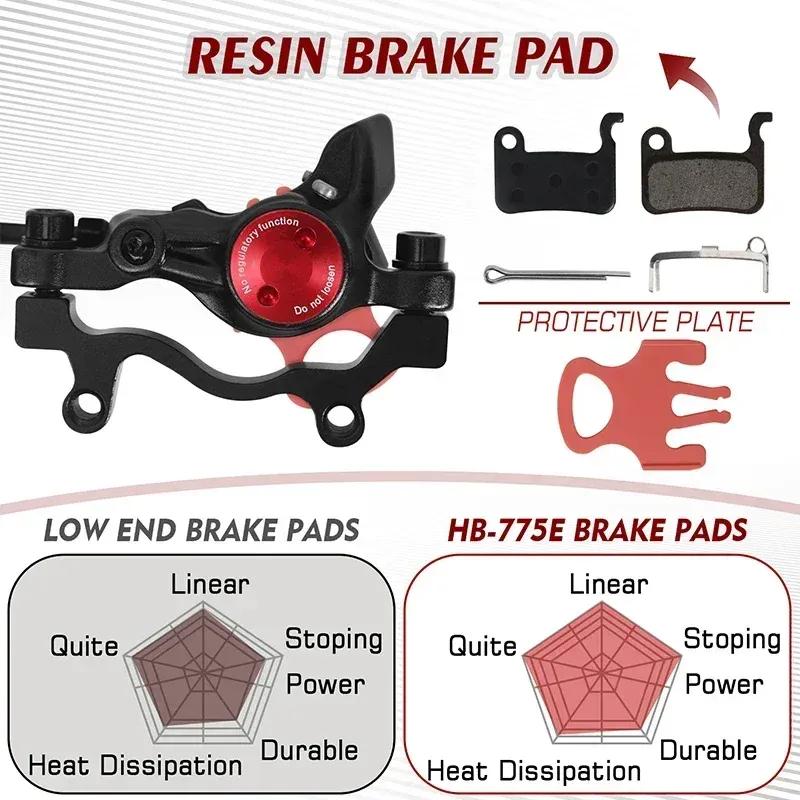 ZOOM E-BIKE Hydraulic Disc Brake 2-Pistons Oil Hydraulic Disc Brake Scooter Folding Bike Front/Rear 1110/1850mm Power Off