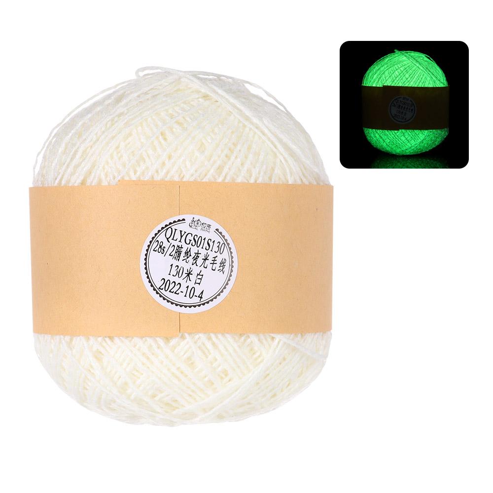 Coarse Count Luminous Yarn Glow in the Dark Hand Knitted Knitting Wool Yarn Polyester Fluorescent DIY Sewing Accessories