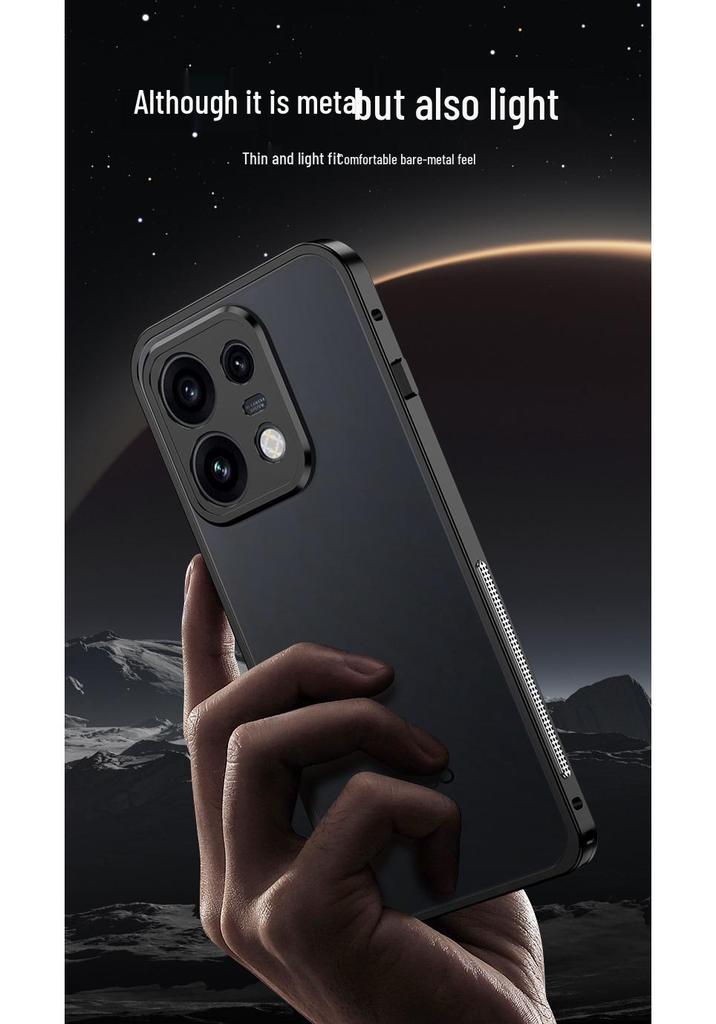 Oppo Reno16 Metal Hippo Buckle Heat Dissipation Case - Drop-Resistant Protective Cover