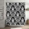 Black White Damask Shower Curtain Luxury Bathroom Decor