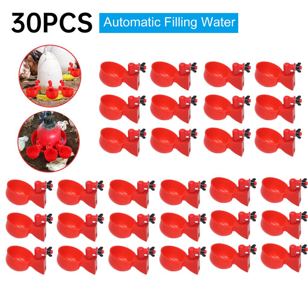 36-1PCS Chicken Drinking Cup Automatic Drinker Chicken Feeder Poultry Waterer Drinking Water Feeder for Chicks Duck Goose Quail