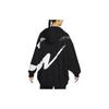 Nike Women's Black Letter Print Knitted Hoodie
