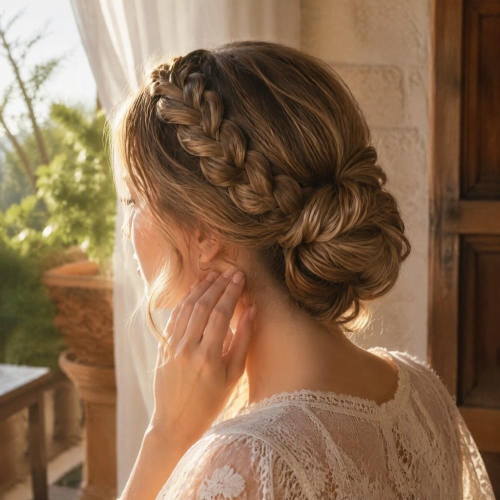 Adjustable Handmade Braids Wig Elastic Band Fishbone Braid Lazy Headband Commuting