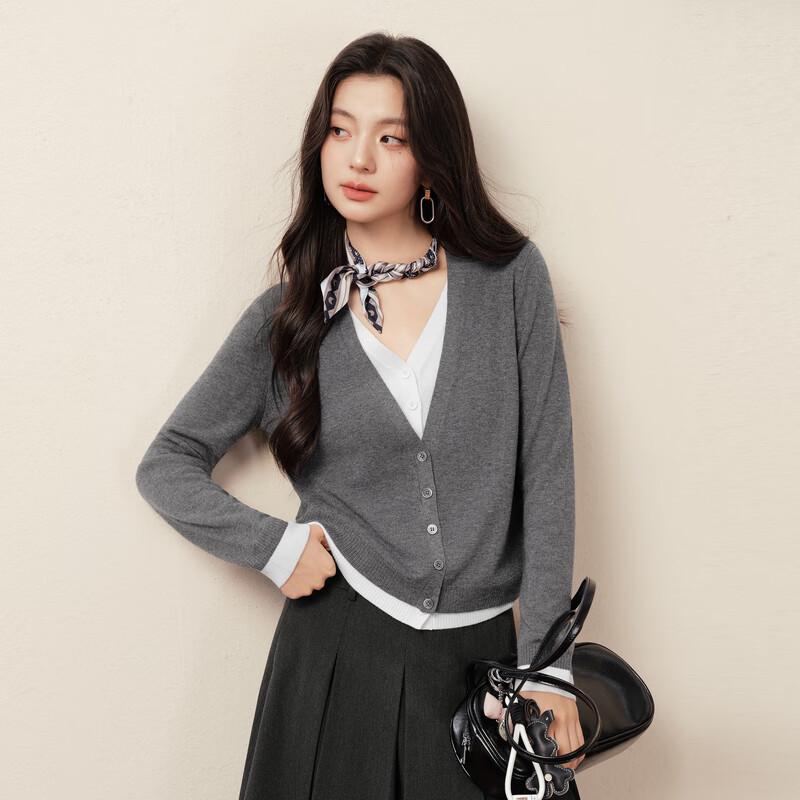 SEIFINI Women's Faux Two-Piece Colorblock Long Sleeve Knit Top