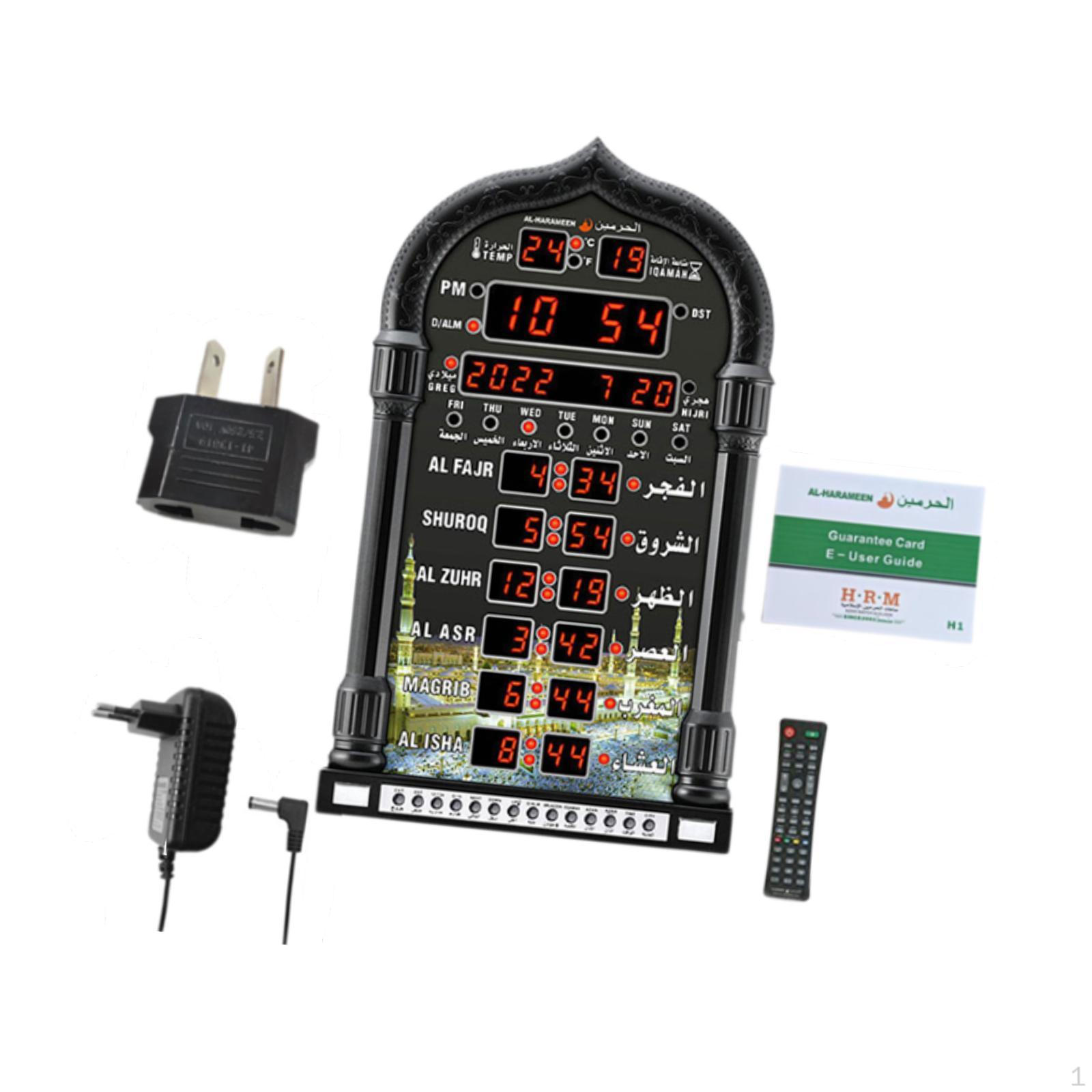 

Azan Clock Home Decor Wall and Desk for Dining Room Bedroom Study чорний