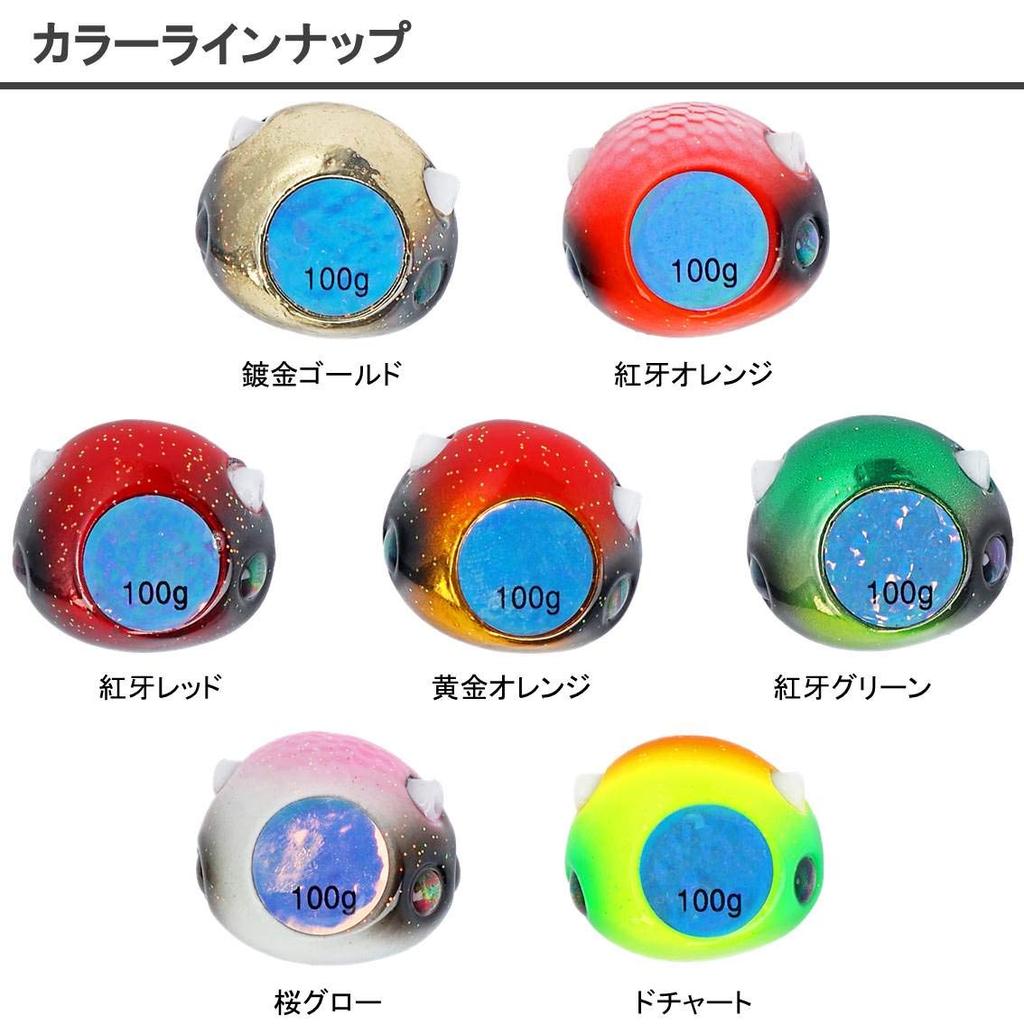 Daiwa Tairaba Kouga Bay Rubber Free TG Head 100g Kouga Orange Lure (DAIWA)