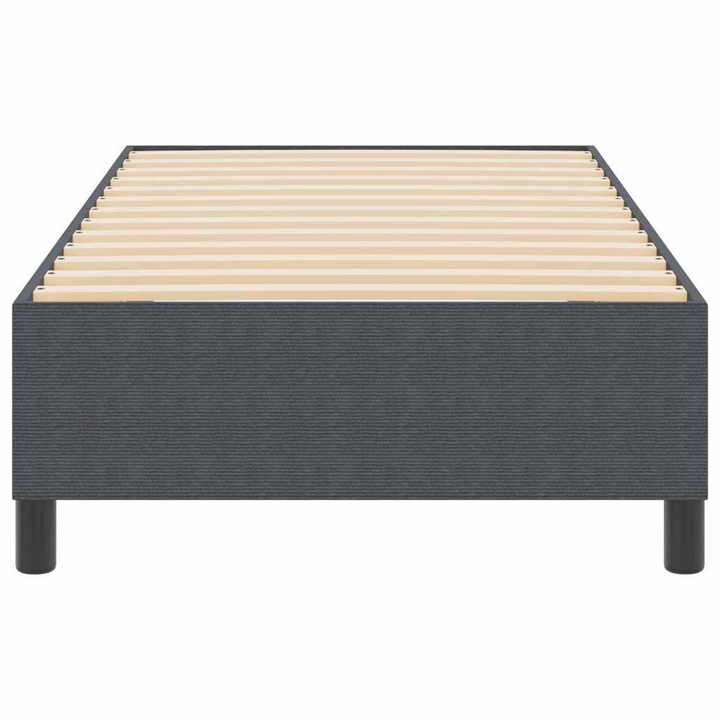Platform Bed Frame Dark Gray 80 x 200 cm Cord Fabric