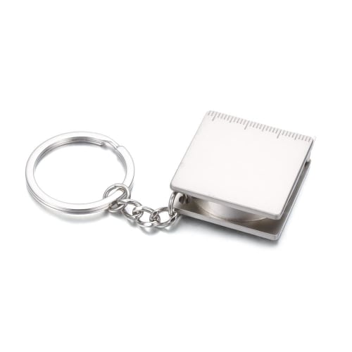 DIY Measuring Tape Tool Keychain Stainless Steel Measuring Instrument