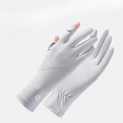 Sonnenhandschuhe für Damen Sommer Anti-Rutsch Eisseide Anti-Ultraviolett Atmungsaktiv Dünn Verlängerter Handgelenkschutz Reiten Outdoor Reisen
