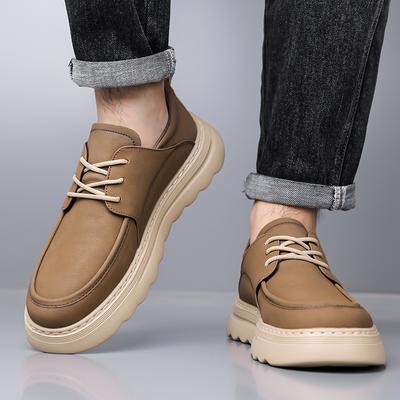 Herr Nya Läder Casual Skor Bekväma Herr Sneakers Halkfria Skateboardskor Minimalistiska Komfort Sneakers Promenadskor