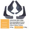 Compatible Mud Flaps for 2003-2008 Lexus RX Auto Tires