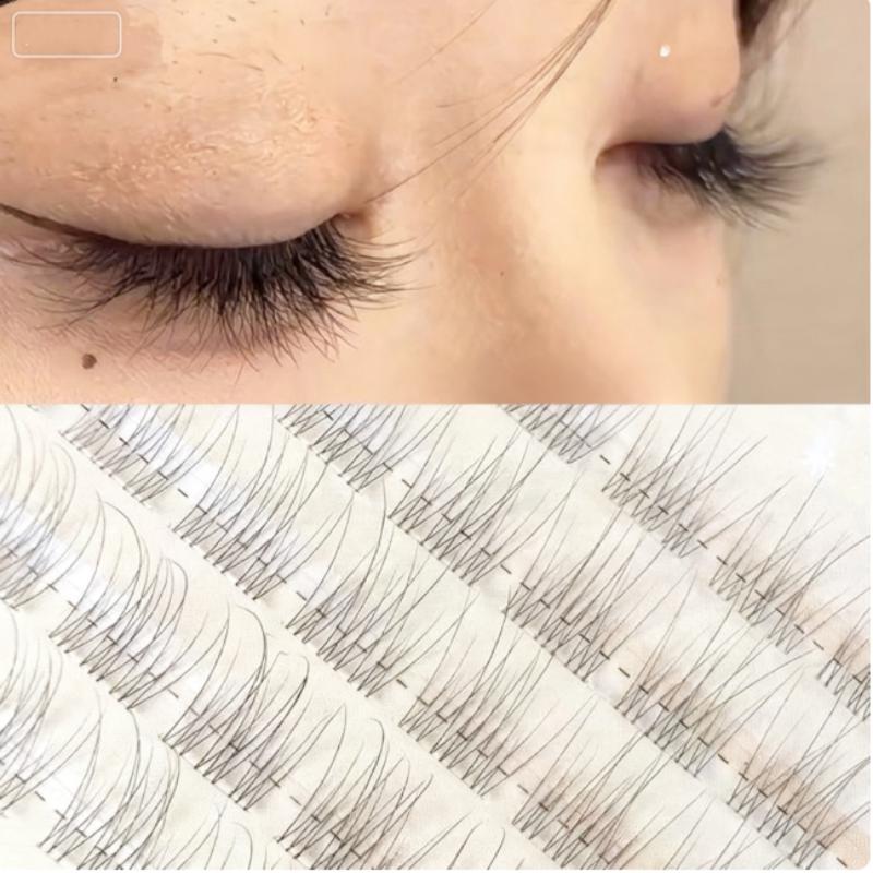 120 Pcs Natural Cluster Lashes – Band-Free, Easy-Apply Individual Flare Lashes for Everyday Wear, Lightweight & Reusable