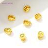 18K Gold Plated Brass End Caps For Jewelry Crimp Beads Cover Findings For DIY Bracelet Making Accessories,Jewelry Materials