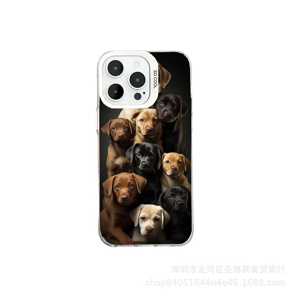 Full screen dog suitable for Apple 15 color silver iPhone14Pro creative 11promax matte 16 protective case 17
