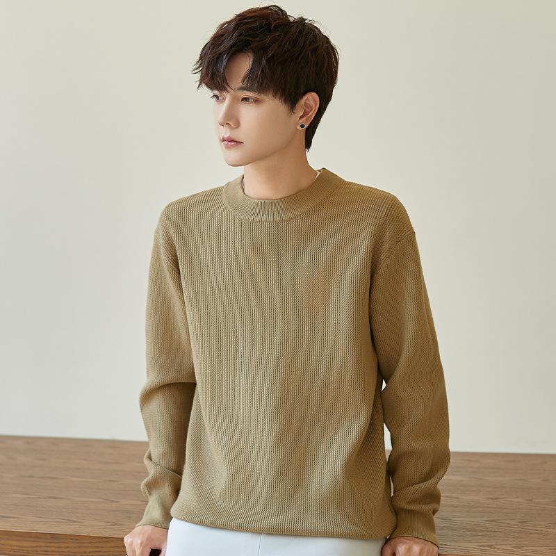 Men's Spring, Autumn and Winter New Pullover Korean Version Versatile Loose Crew Neck Premium Sweater