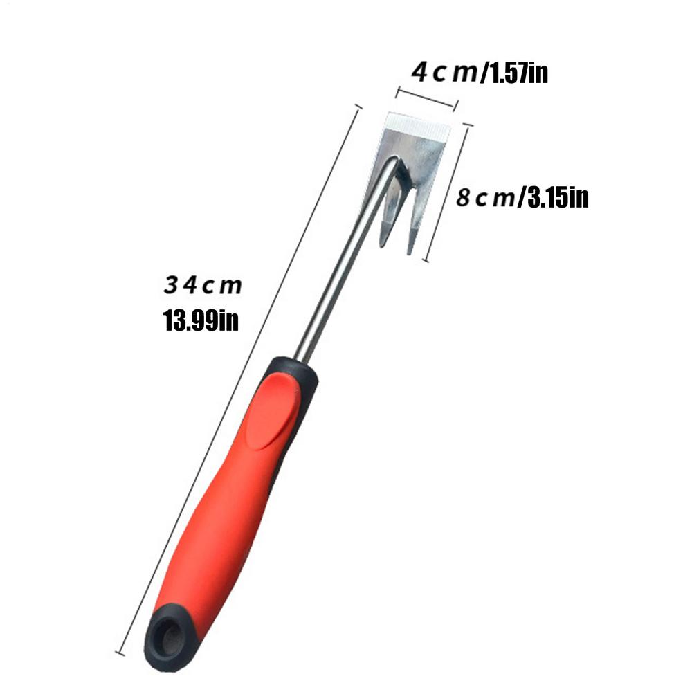 Weeding Tools Gardening Long Handle Grass Puller Manual Weeders Hand Weeding Device Three Teeth Manual Cultivator for Courtyard