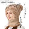 1Pc All-in-one Outdoor Hiking Winter Acrylic Fiber Warm Face and Neck Cover Plush Knitted Hat Cycling