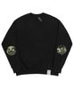GRAVER [Unisex] Elbow Camo Dot Smile Sweatshirt_Black