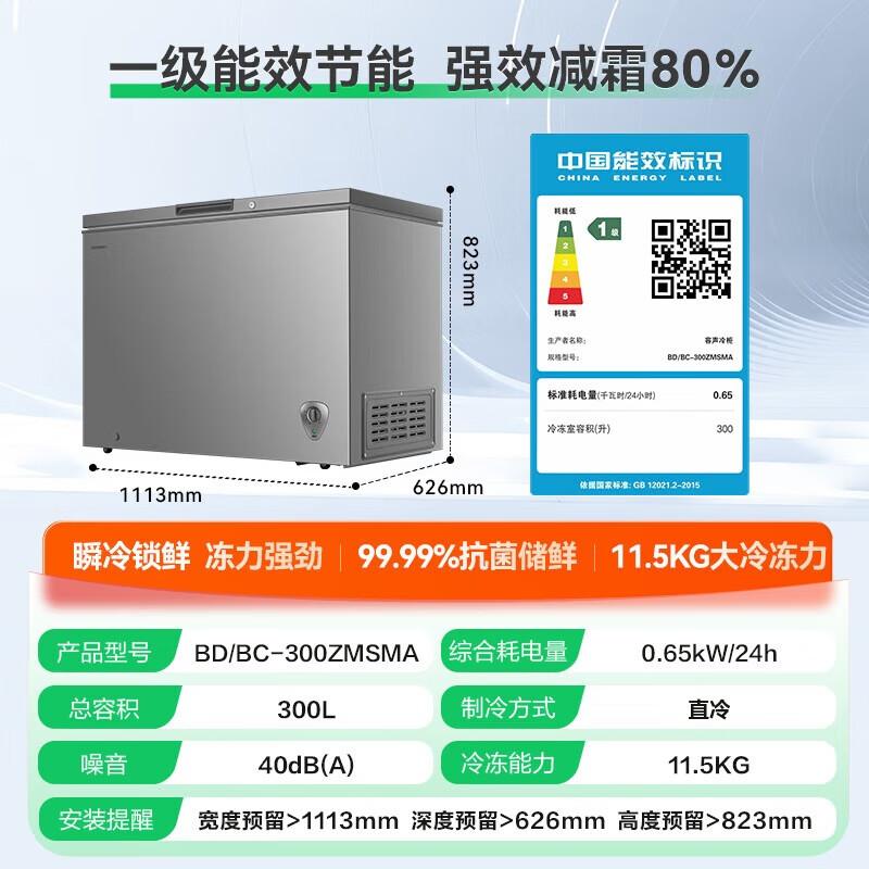 Ronshen 300L Energy Efficient Home Chest Freezer CN plug (adapter included)
