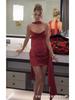 Women Halter Neck Sleeveless Ruched Bodycon Dress Solid Color Sexy Mini Dress