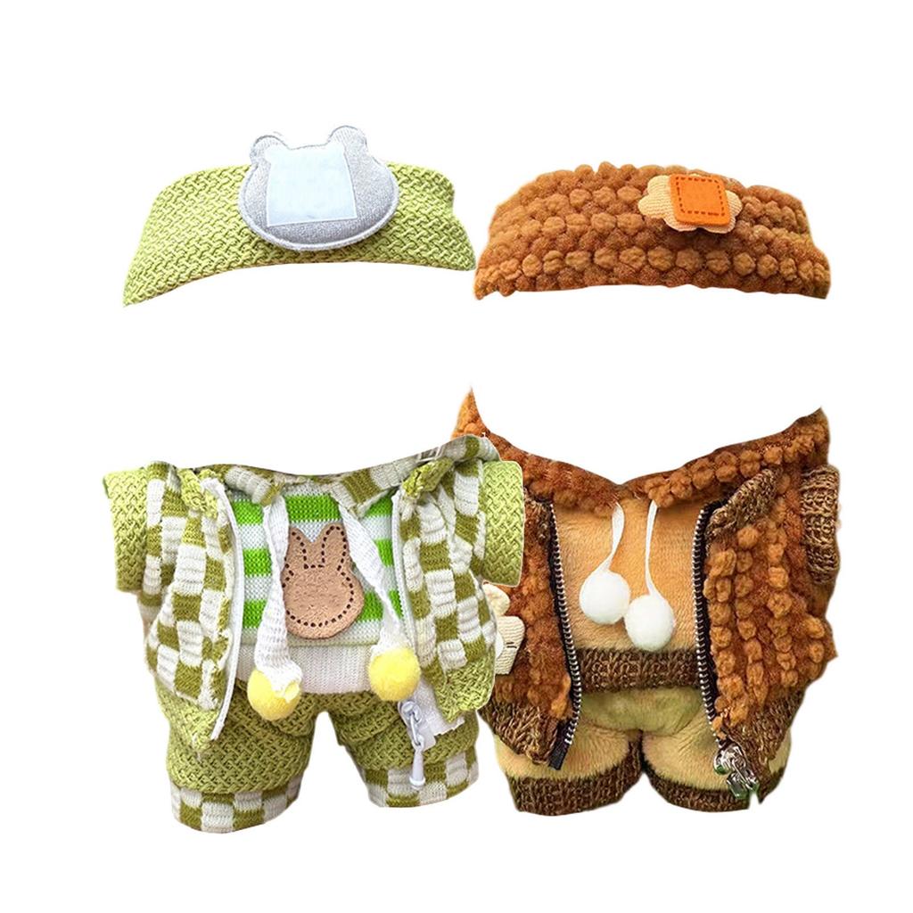 First And Second Generation Baby Clothes 17cm Doll Sitting Party Clothes Accessories Overalls