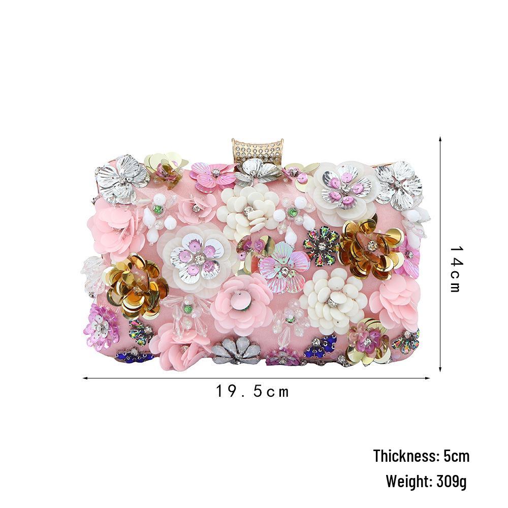 Women's Floral Evening Clutch: Elegant High-End Wedding and Banquet Handbag