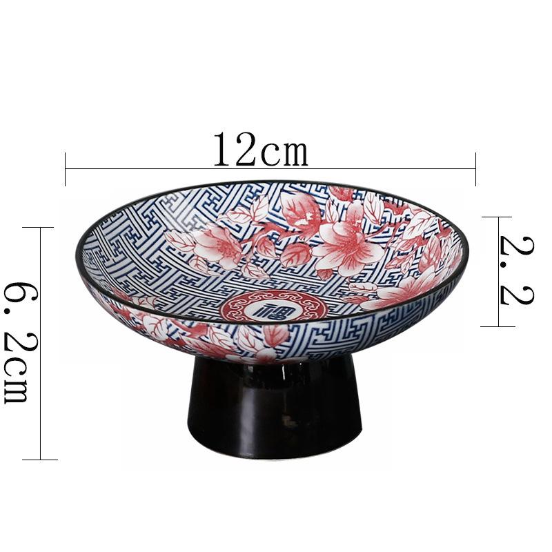 Chinese & Japanese Zen Ikebana Utensils, High Foot Floral Base Decorative Fruit Plate Table Ornament does not contain plants