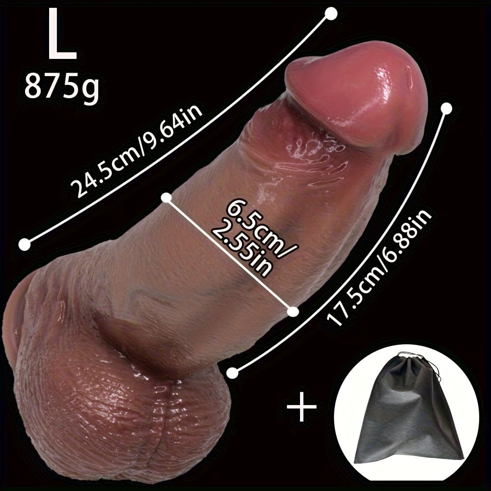 Realistic Silicone Suction Cup Dildo, Liquid Silicone Veined Penis Toy, 3 Sizes (S/M/L), Soft Skin Feel Stimulator for Women Men & Couples