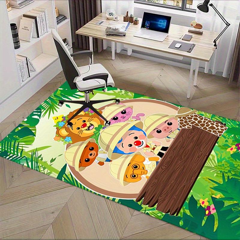 1pc Jungle Adventure,Safari Friends,Plim Plim Office Carpet Soft Polyester Non slip Machine Washable