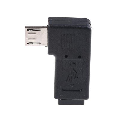 2Pcs 90 Degree Micro Left &Right Angle Usb Male To Female Plug Adapters Charger