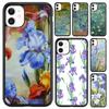 Irises Painting Phone Case For iPhone 17 Air 16 Pro Max 15 14 Plus 12 13 Shell Cover Coque
