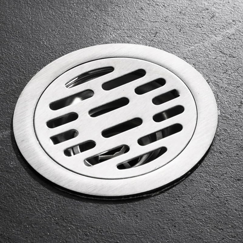 ORFOFE Stainless Steel Bathroom Drain with Hair Drain Strainer for and Prevents Hair Easy Installation Cover, 3.9-inch Diameter, Catcher, Bathroom,