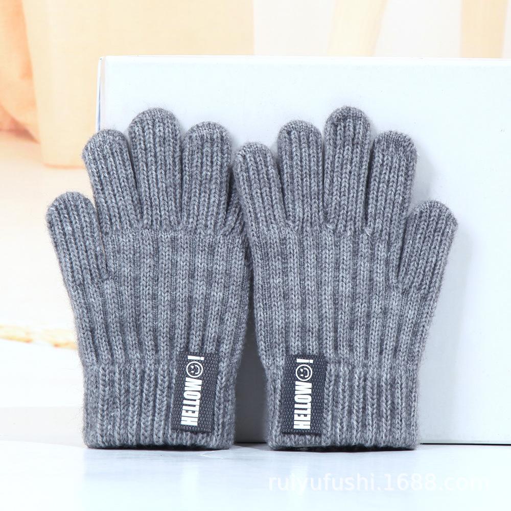 Winter Children's Gloves, Boys' Kindergarten, Elementary School Students' Baby Velvet Gloves, Medium and Large Children's Warm Gloves