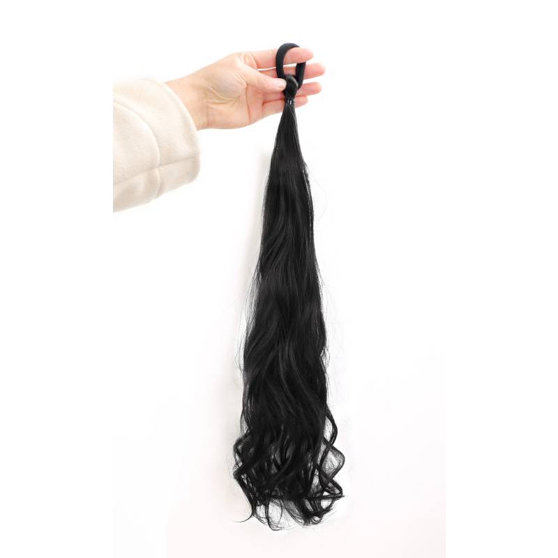 

Hairpiece Natural Long Ponytail Wig Women Hair Extension Accessories Props Gift Black